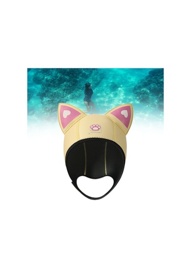 Suntek Dalış Başlığı Başlık Neopren Wetsuit Kapağı Sarı