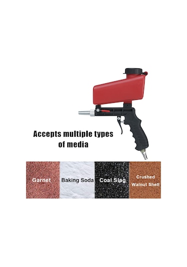 Kumlama Tabancası Ayarlanabilir Kumlama Makinesi El Pnömatik Patlatma Tabancası Seti Y Tabancası 90psi Havalı El Aletleri 56531054