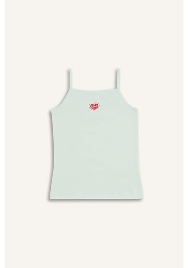 DeFacto Kız Çocuk Çiçekli 2'li Atlet E7059A825SPGN1206 Yeşil