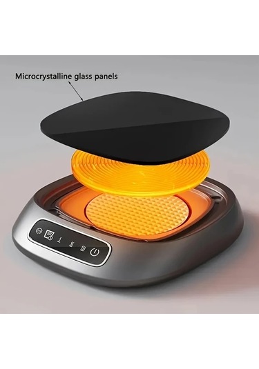 Willowhaven Gri 55 Derece Termostatlı Üç Ayarlı Dokunmatik Isıtmalı Bardak Altlığı