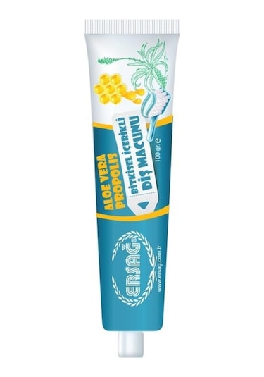 Ersağ Aloe Vera ve Propolis Özlü Bitkisel İçerikli Diş Macunu 100 G