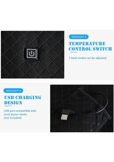 Ulzyvf Usb Isıtmalı 5 Bölgeli Elektrikli Isıtmalı Yelek - 3 Ayar Erkek/kadın Diğer