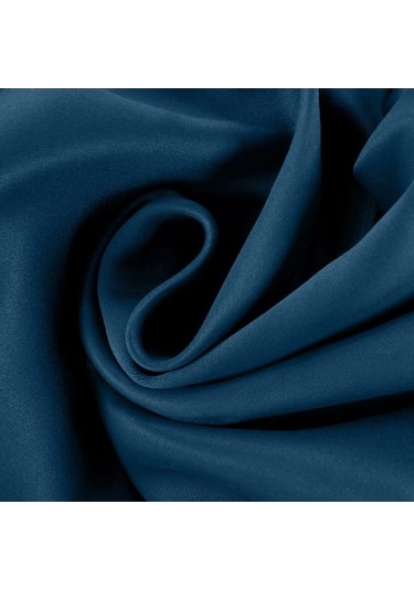 Decoperde Indigo Blackout Karartma Fon Perde Güneşlik Pilesiz Extraforlu Düz Dikim