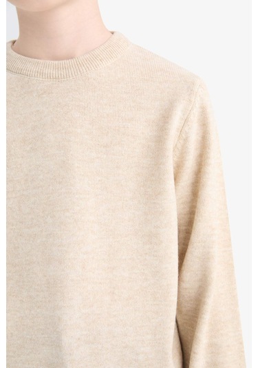 Defacto Erkek Çocuk Bisiklet Yaka Triko Kazak A4992a825wner123 Ekru