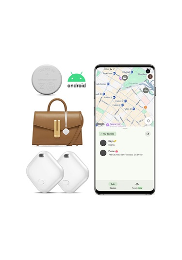 Maiyame F02-b Android Bluetooth  Google Onaylı - 2 Adet Beyaz, Anahtar/esya Kayıp Engelleme, 150m Menzil, Ip67 Su Geçirmez, Yerini Sesli Bulma, Google "cihazları Bul" Uygulaması İle Uyumlu