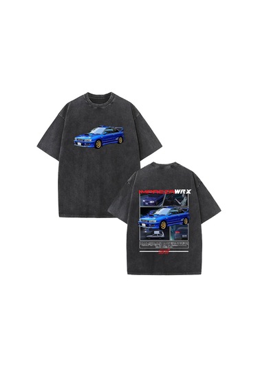 Dshztooma Vintage Kısa Kollu Anime Drift Ae86 Yarış Araba T-shirt Takumi Fujiwara Jdmgümüşerkek Gümüş