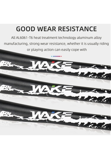 Monyee Alüminyum Dağ Bisikleti Sapı 720-780mm Uzun Ergonomik Cnc Büküm Antrenman Kontrol Güvenliği Yeşil