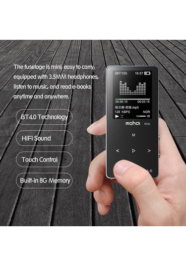 Besthome1 Mahdi M320 Mini Bluetooth Mp3 Çalar, 8gb, 1.8 Renkli Ekran, Siyah, Yüksek Kalite Ses Deneyimi