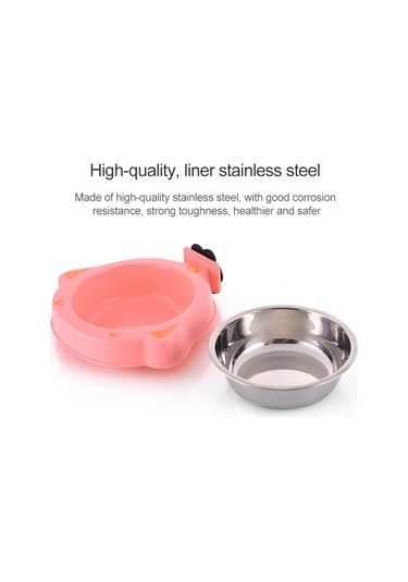 Sones Evcil Hayvan Mama Kasesi Köpek Kafesi Asılı Paslanmaz Çelik Sabit Kase