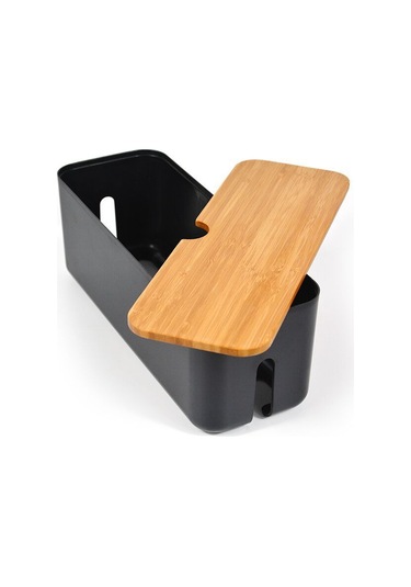 Youmex Beyaz Bambu Desenli Ateş Direncili Asb Malzeme Elektrik Kablosu Organizer Kutusu - Ev İçi Kabloları Topla Ve Koru Classıc