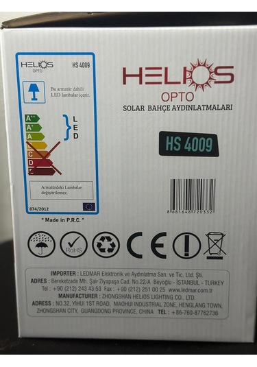 Helios 60w Solar Set Üstü Kumandalı Beyaz Işık Güneş Enerjili Bahçe Aydınlatması 60w Hs-4009