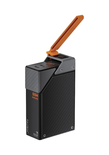 Fulltech Fp43 20000mah 65w Süper Hızlı Şarj Powerbank Lcd Akıllı Ekran, Dahili Usb-c Kablo, 2 Usb- Siyah