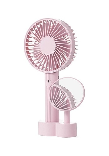 Puluzpuluz Makyaj Aynalı P8 Çıkarılabilir El Tipi Şarj Fanı Pembe 4783 Pembe