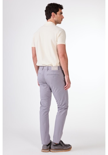 Dufy Gri Düz Erkek Pantolon - Regular Fıt Gri