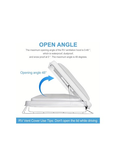 Hightower Beyaz 14" Karavan Çatı Havalandırma Kapağı - Dayanıklı, Rüzgar Ve Su Geçirmez
