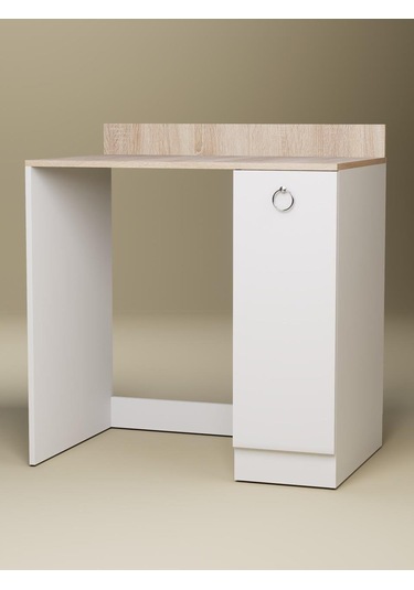 %100 Mdf Çamaşır Ve Kurutma Makinesi Dolabı, Kapaklı 2 Raflı Çamaşır Makinesi Düzenleyicisi Sonoma-beyaz Sonoma - Beyaz