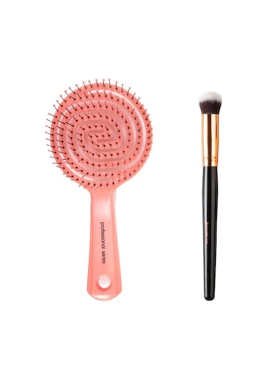 Nascita 2 Üç Boyutlu Saç Fırçası + Nascita Oval Yapılı Kapatıcı Fırçası
