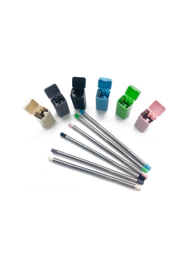 Symbee Yeniden Kullanılabilir Çelik Darbeli Suluk - Katlanabilir Silikon Uçlu, Taşınabilir Abs Saklama Kutusu Ve Temizleme Fırçası İle Yeşil Set Yeşil