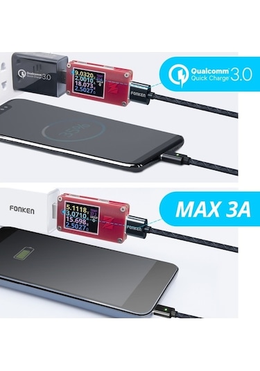 Prestigegoods Manyetik Mikro Usb Kablosu Mıknatıs Usb Tip C Telefon Şarj 3a Hızlı Şarj Android Veri Kablosu