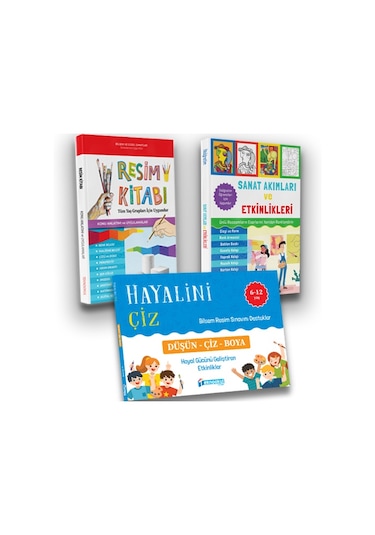 Teknookul-Bilsem Resim Sınavı Hazırlık 3'Lü Resim Kitap Seti Ktp75