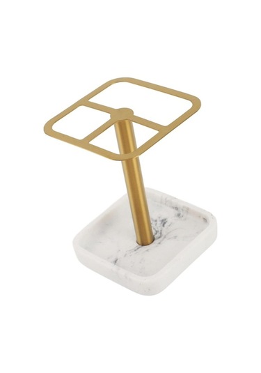 Ulzyvf Yuvalı Yerden Tutucu, Tutucu Standı, Tasarruf Standı, Soft Saklama Sağlayan Paslanmaz Çelik Macunu İçin Fırçası, Elektrikli Düzenleyici, Diş Çelik Banyo Altın 3 Cx Soft Altın