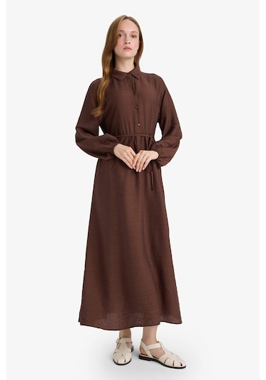Defacto Relax Fit Hakim Yaka Uzun Kollu Elbise F5068ax25aubn334 Kahve Defacto Relax Fit Hakim Yaka Uzun Kollu Elbise F5068ax25aubn334 Kahve