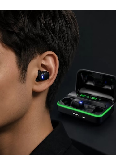 Bluetooth 5.1 Oyuncu Kulaklığı Led Ekranlı Powerbank Kulaklık