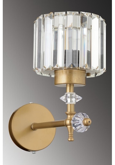 İstanbul Avize Cabo Tekli Eskitme Y-10 Kristal Taşlı Aplik Eskitme