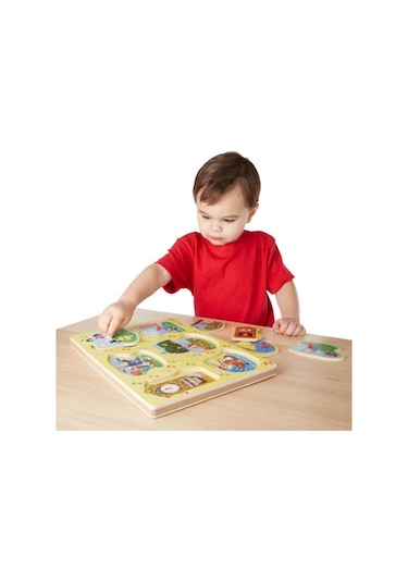Melissa And Doug Ahşap Sesli Yapboz Ingilizce Çocuk Şarkıları 1