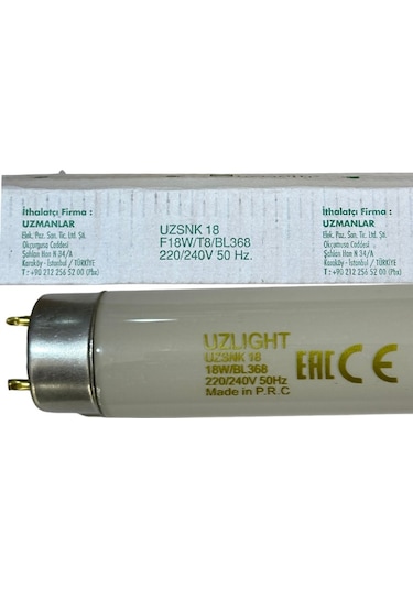 Uzlight 18w Sinek Öldürücü Bl368 G13 Duylu T8 Floresan