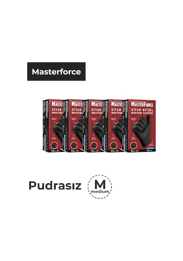 Haspet Masterforce Extra Kalın Siyah Nitril 5 Paket