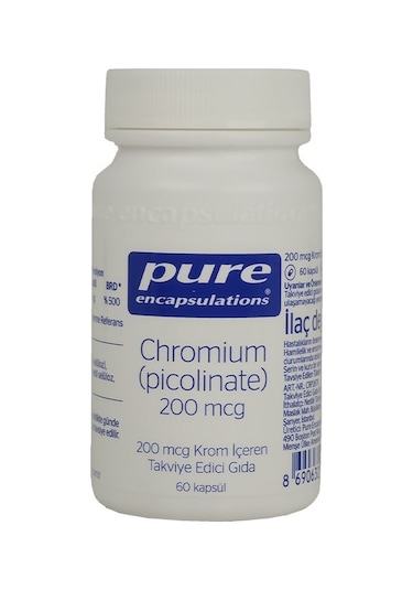 Pure Encapsulations Chromium Picolinate 200 Mcg 60 Kapsül