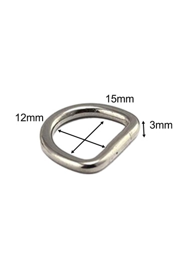 Suntek 5 Adet D Yüzükler Donanım Çantaları Için Ekstra 0,3cmx1,5cmx1,2cm-gümüş