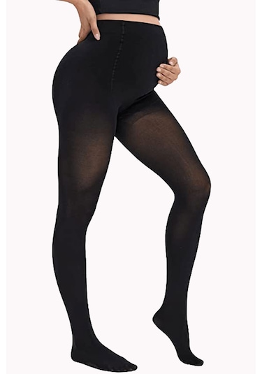 Kadın Hamile Külotlu Çorabı 80den Esnek Yumuşak Ek Parçalı Büyük Beden