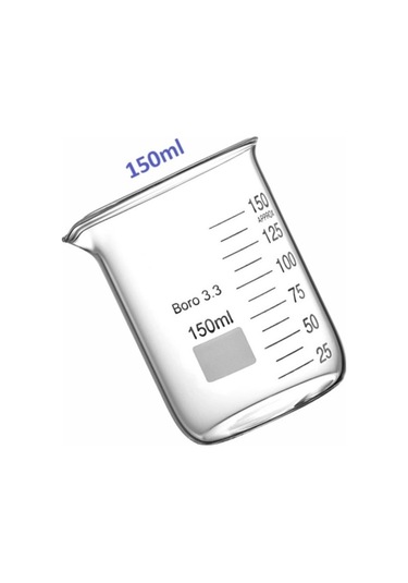 Cam Beher Seti 3 Parça, 1'er Adet 100ml, 150ml Cam Beher Ve 200mm