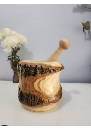 Hbs Art Design Doğal Kabuklu Havan Büyük Boy