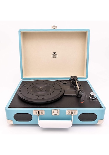 Gpo Soho Retro Valiz Plakçalar Entegre Stereo Hoparlör Turkuaz