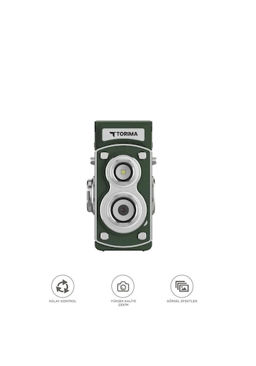 Torima CMR44 Mini Retro Dijital Fotoğraf Makinesi Yeşil