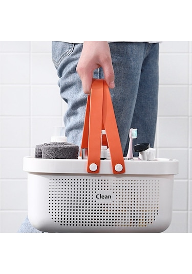 Youtek Küçük Pembe Plastik Banyo Sepeti - Su Akıtma Özelliği İle Tuvalet Malzemeleri Ve Kozmetikleri Taşıma Ve Saklama, Portatif Kullanim, Toptan Alım İçin Uygun 21.5 14.5 15.5 Diğer