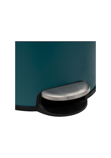 5five Çöp Kovaları Simply Smart Bambou 30 Lt Metal Petrol Mavisi Koyu Mavi