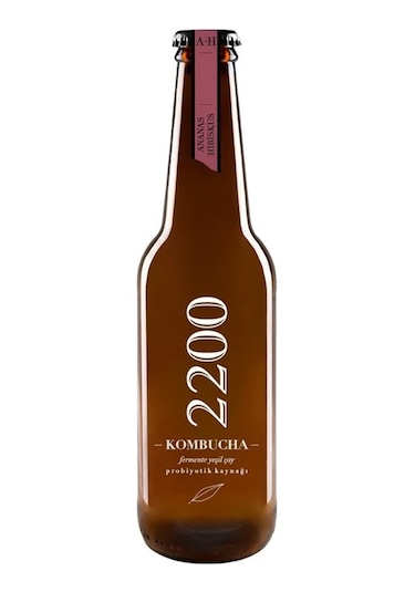 Kombucha Ananas Hibisküs Fermente Yeşil Çay 330 ML