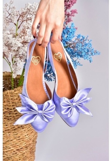 Eflatun Saten Kumaş Kadın Babet H726809004 Eflatun