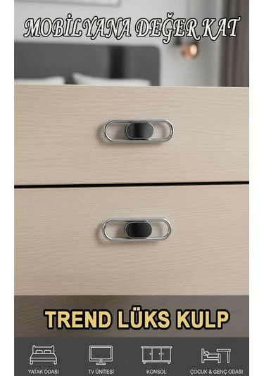 Lüks Trend Kulp Krom 32 Mm Mobiya Yatak Odası Tv Ünitesi Konsol Çocuk Ve Genç Odası Kulpu Altın
