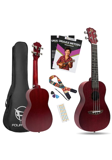 Fourtune Elio Ukc-23rd Concert Ukulele Maun Hakiki Ağaç Özel Seri Concert