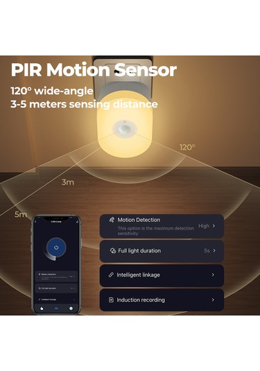 Ruicoo Akıllı Wifi Gece Lambası - Renk Ve Parlaklık Ayarı, Google Uyumlu, Yaşlı Ve Çocuklar İçin İdeal Diğer