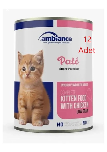 Ambiance Tavuklu Yavru Kedi Ezme Konserve 12 x 415 G