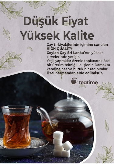 Ceylan Tea İthal Seylan Sri Lanka Ceylon Siyah Yaprak Kaçak Çay 400 G
