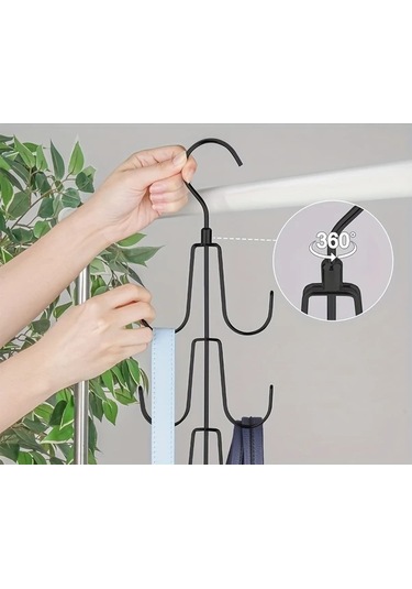 Dashanshop Siyah 1 Adet Çok Katlı Çanta Askısı Kaktüs Tasarımı Dayanıklı Dolap Organizatörü siyah