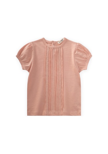 Cigit Dantel Şeritli Bluz 1-5 Yaş Yavruağzı Yavru Ağzı