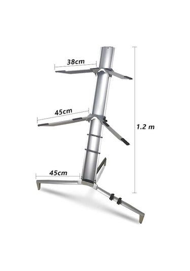 Lastvoice Ks-20gr Silver Profesyonel Ultimate Org Standı Sehpası Çift Katlı Çantalı